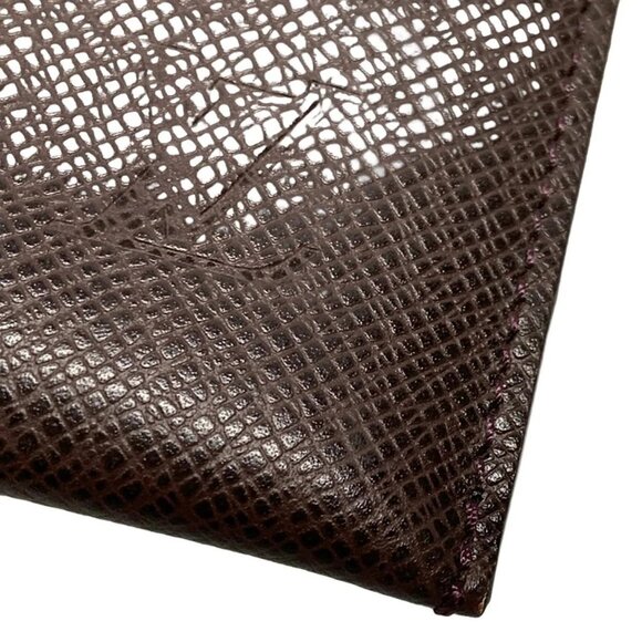 Auth LOUIS VUITTON Documents Case M99087 Acajou Taiga - MI1909 Clutch Bag - Picture 9 of 12